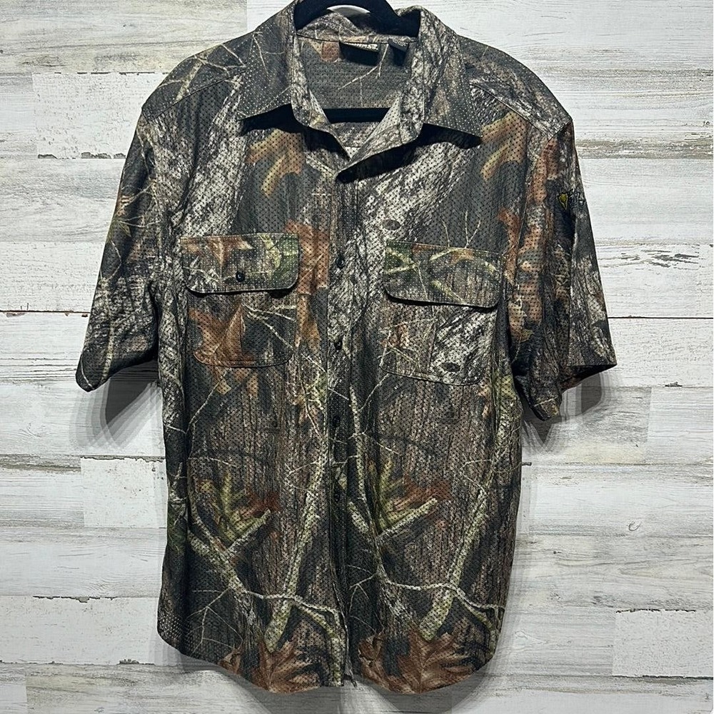 Guide‎ Series Hunting Shirt Men XL Camo Scent Shield Mesh Button Up EUC
